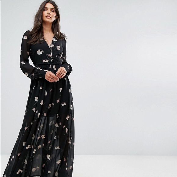 Vero Moda Mia Long Sleeve Maxi Dress - Picture 1 of 7